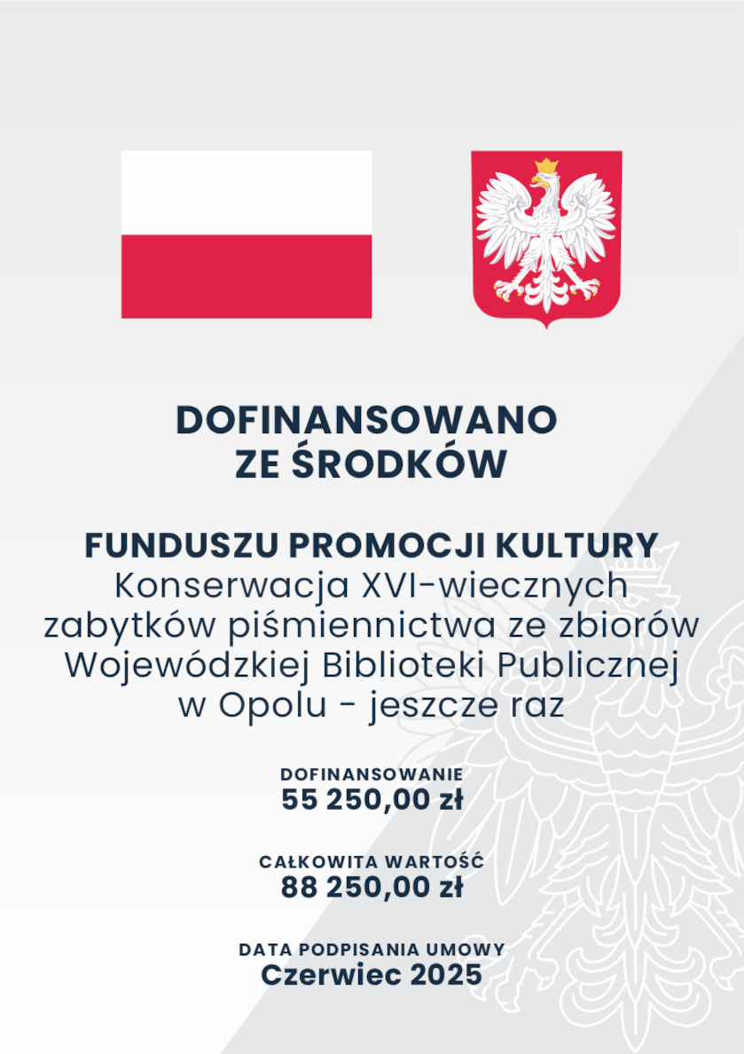 Tablica informacyjna o dofinansowaniu na konserwację z Ministerstwa Kultury